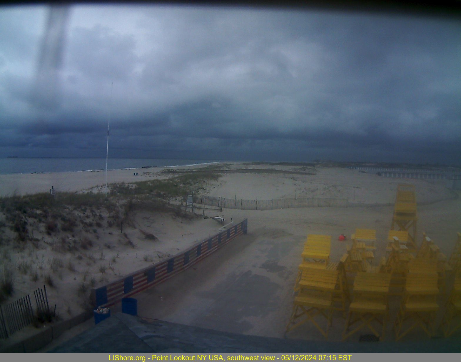 Webcam thumbnail of Point Lookout Beach - southwest view